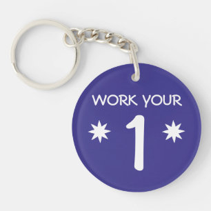 Porte-clés "TRAVAILLEZ VOTRE 1" porte - clé de Numerology