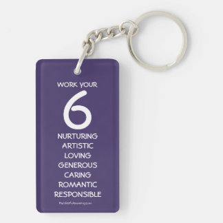 Porte-clés "Travaillez votre 6" porte - clé de Numerology