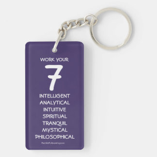 Porte-clés "Travaillez votre 7" porte - clé de Numerology