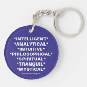 Porte-clés "TRAVAILLEZ VOTRE 7" porte - clé de Numerology (Dos)