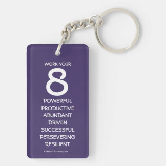 Porte-clés "Travaillez votre 8" porte - clé de Numerology
