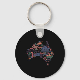 Porte-clés Travel Australia Carte Sydney Australian Vacances 