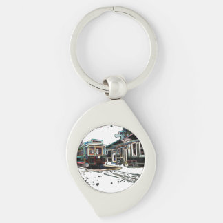 Porte-clés TRC Neon trcar à stn Swirl Metal Porte - clé