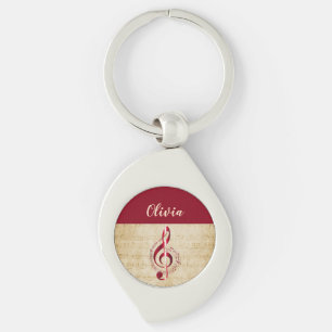 Porte-clés Treble Clef musique Vintage