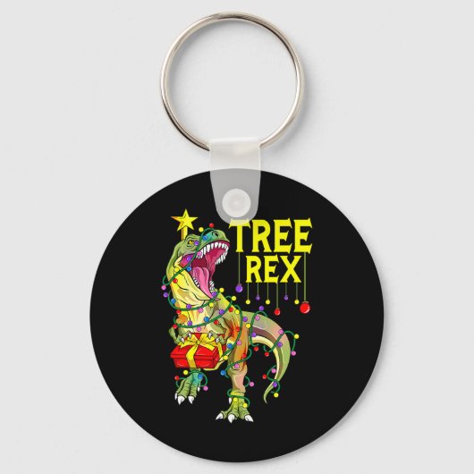 Porte-clés Tree Rex! Drôle de paléontologue de Noël (Recto)