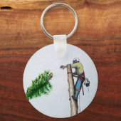 Porte-clés Tree Surgeon Arborist at work present (Recto)