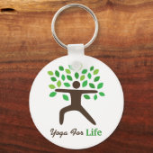 Porte-clés Tree Yogi Pose de guerrier de yoga pour (Recto)