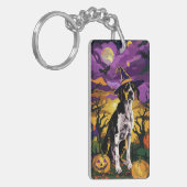 Porte-clés Treeing Walker Coonhound Halloween Sorcière Citrou (Devant gauche)