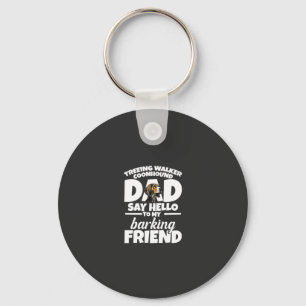 Porte-clés Treeing Walker Coonhound Papa Papa Dis Bonjour