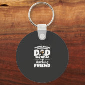 Porte-clés Treeing Walker Coonhound Papa Papa Dis Bonjour (Recto)