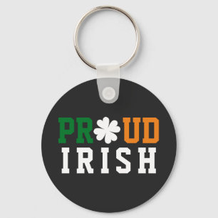 Porte-clés Trèfle Chanceux Citation Fière Shamrock Irlandaise