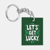 Porte-clés Trèfle Chanceux Drôle de Fête de la Saint-Patrick (Devant gauche)