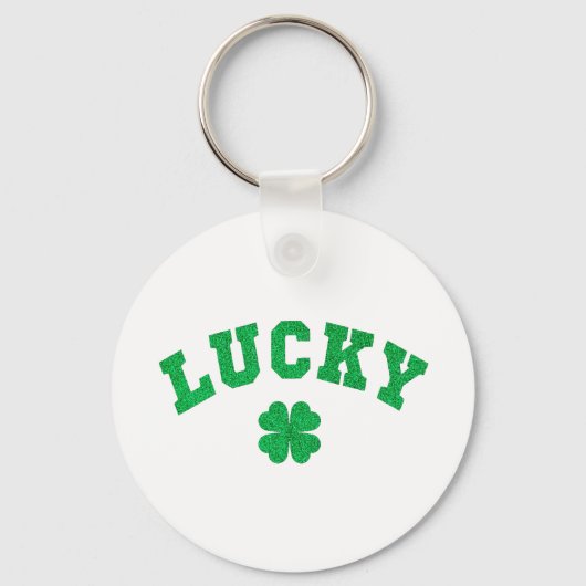 Porte-clés Trèfle Chanceux Saint Patrick Impression des Deux  (Recto)