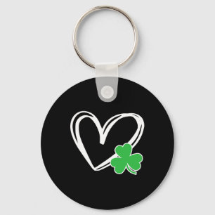 Porte-clés Trèfle de coeur Saint-Patrick Hommes Femmes Saint-