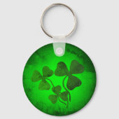 Porte-clés Trèfle irlandais/trèfle vert, éclat vert de l'Irla (Verso)