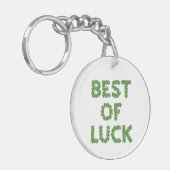 Porte-clés Trèfles Chanceux Message de Bonne Chance (Devant gauche)