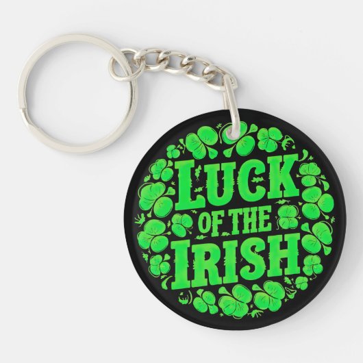 Porte-clés Trèfles irlandais chanceux (Devant)