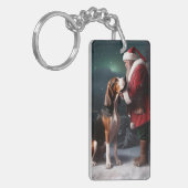 Porte-clés Trek Walker Coonhound Noël du Père Noël (Devant gauche)