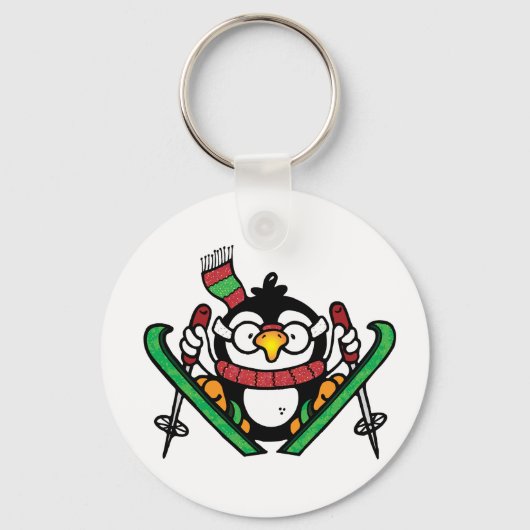 Porte-clés Tremplin de Ski Pingouin (Recto)