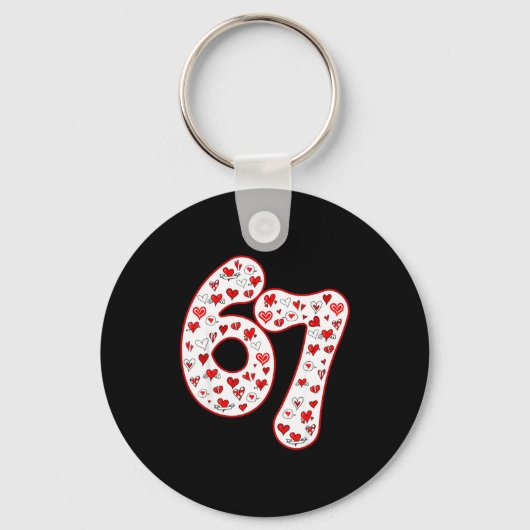 Porte-clés Trendy 6 7 Meme Six Seven Valentines Day 6 7  (Recto)