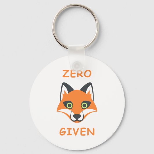 Porte-clés Trendy Zero Fox Donné phrase Emoji Cartoon (Recto)