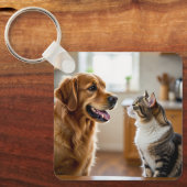 Porte-clés Très beau design chat & chien sur (Recto)