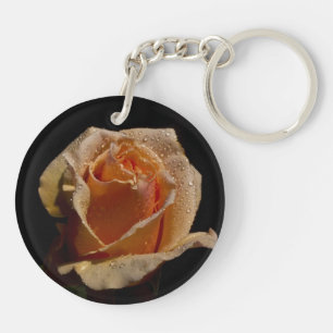 Porte-clés Très Joli Rose orange