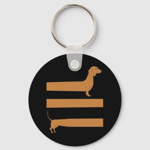 Porte-clés Très long Dachshund drôle