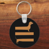 Porte-clés Très long Dachshund drôle (Recto)