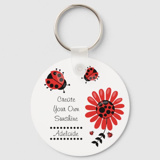 Porte-clés Très moderne Red Ladybug Personnalisé (Recto)