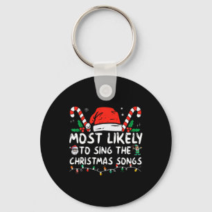 Porte-clés Très Probable De Chanter Les Chansons De Noël Noël