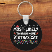 Porte-clés Très Probable De Ramener À La Maison Un Chat Fou N (Recto)