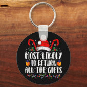 Porte-clés Très Probable De Retourner Tous Les Cadeaux Noël (Recto)