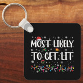 Porte-clés Très Probable D'Obtenir Lit Famille De Noël Corres (Recto)