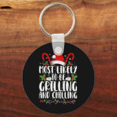 Porte-clés Très Probable Que Noël Soit Grillant Et Chaleureux (Recto)