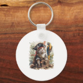 Porte-clés Trésor de chat pirate (Recto)