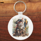 Porte-clés Trésor de chat pirate (Recto)