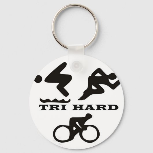 Porte-clés Tri Hard Triathlon Cadeaux Vêtements et accessoire (Recto)