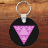 Porte-clés Triangle Sierpinski en triangle rose LGBTQ+ (Recto)