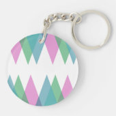 Porte-clés Triangles rose et vert (Dos)