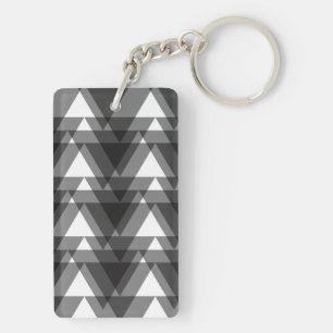 Porte-clés Triangles transparents simples, modernes, urbains,