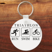 Porte-clés Triathlon course, nage et vélo (Recto)