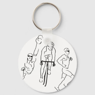 Porte-clés Triathlon de course de vélo de bain