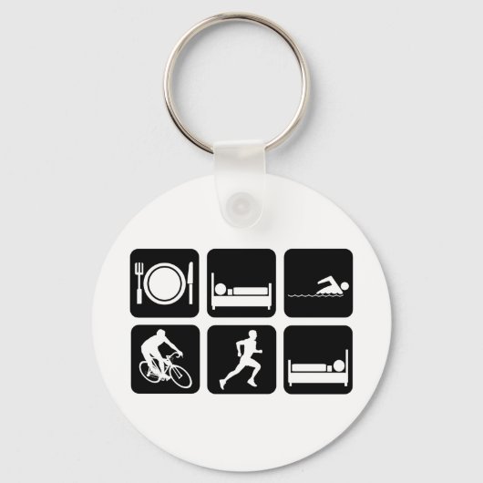 Porte-clés Triathlon drôle (Recto)