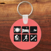 Porte-clés Triathlon drôle (Recto)