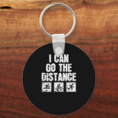 Porte-clés Triathlon Je Peux Aller À La Distance (Recto)