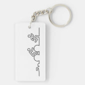 Porte-clés Triathlon. Natation, cyclisme et course. (Dos)