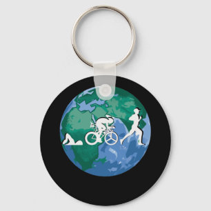 Porte-clés Triathlon, nature merveilleuse