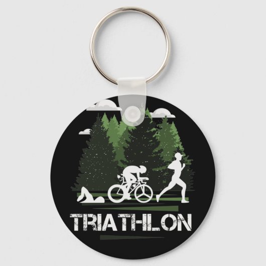 Porte-clés Triathlon, nature merveilleuse (Recto)