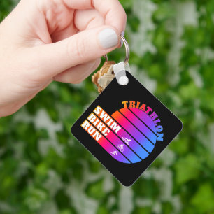 Porte-clés Triathlon Swim, vélo, courir